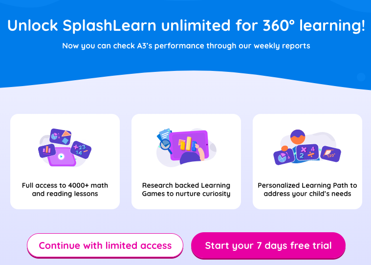 Setting up a classroom-linked parent account on SplashLearn