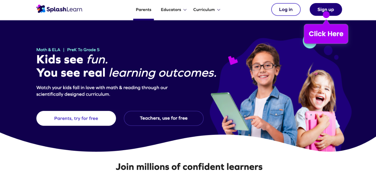 Creating and verifying a Parent account on SplashLearn A stepbystep