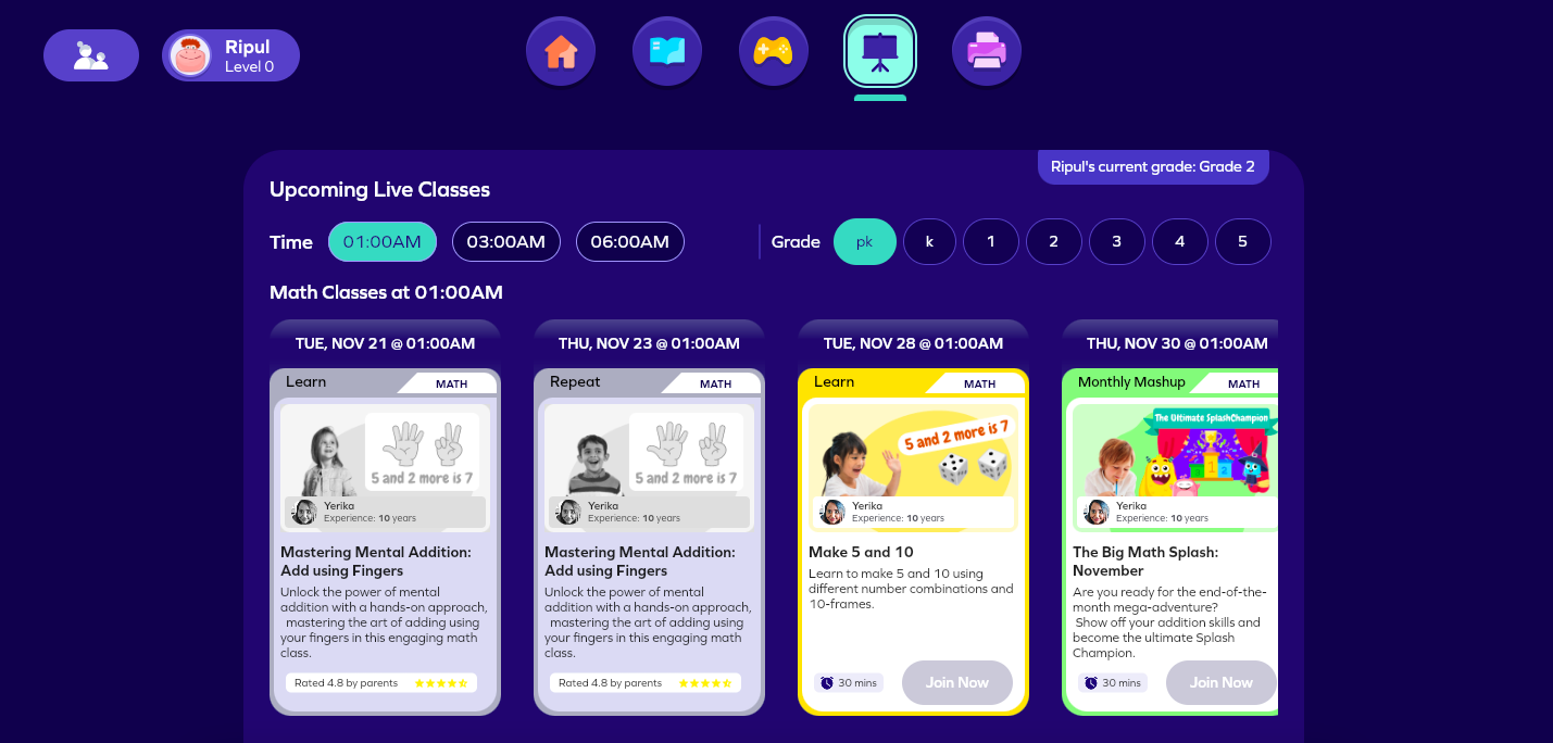 Joining SplashLearn live classes A guide for parents to help their