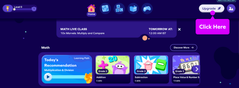 How to upgrade to Live classes? – SplashLearn