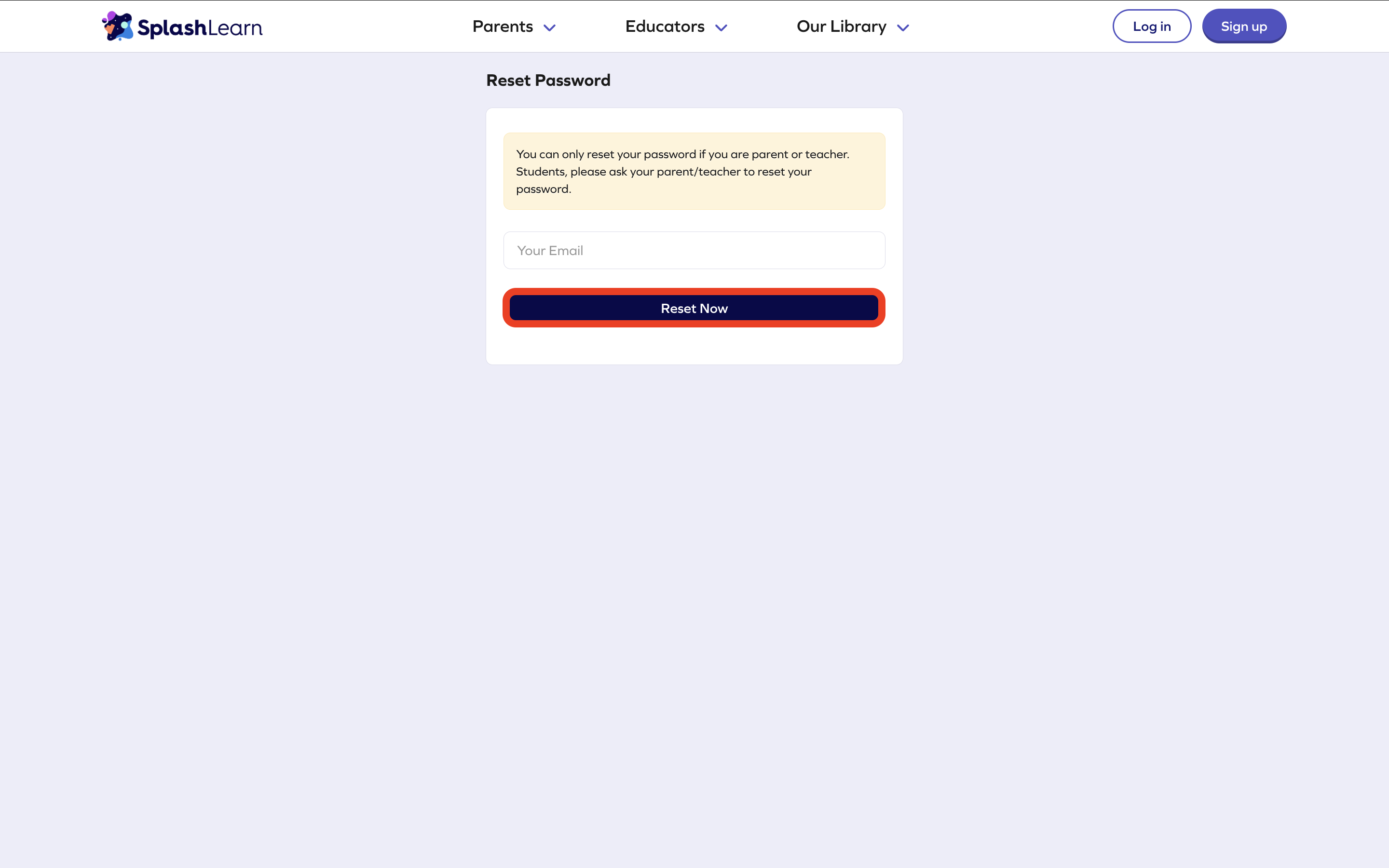 Forgot password > Click Reset Now .png