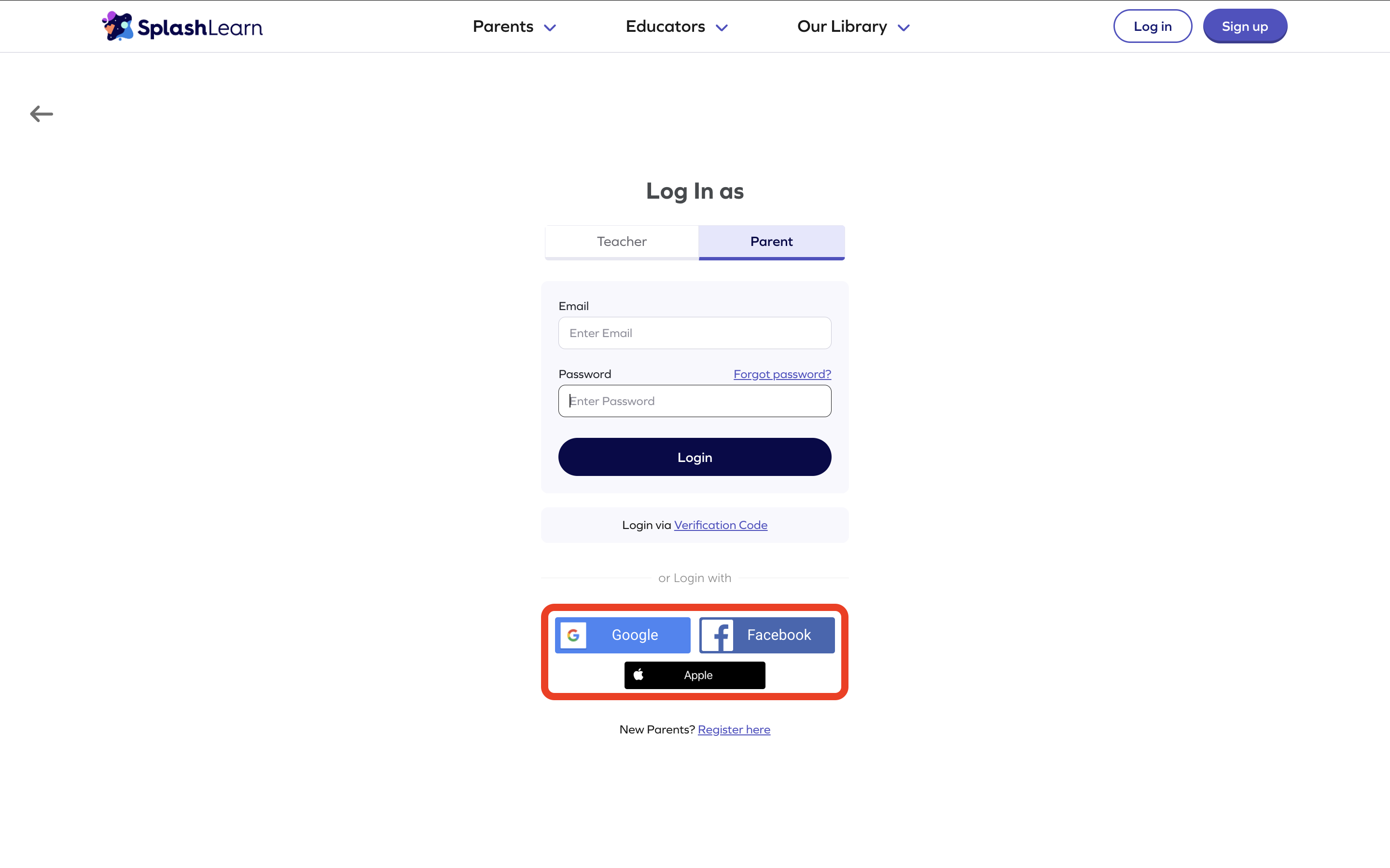 Parent LOGIN - Social account.png