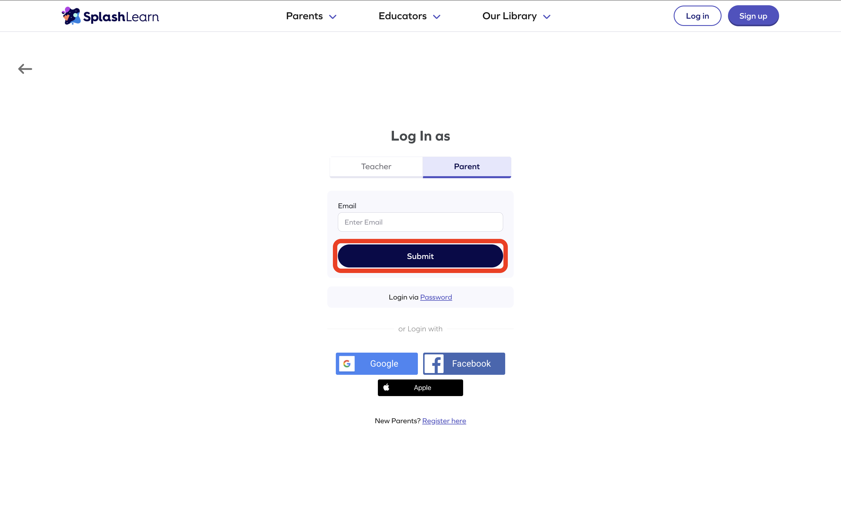 Login via verification - click submit.png