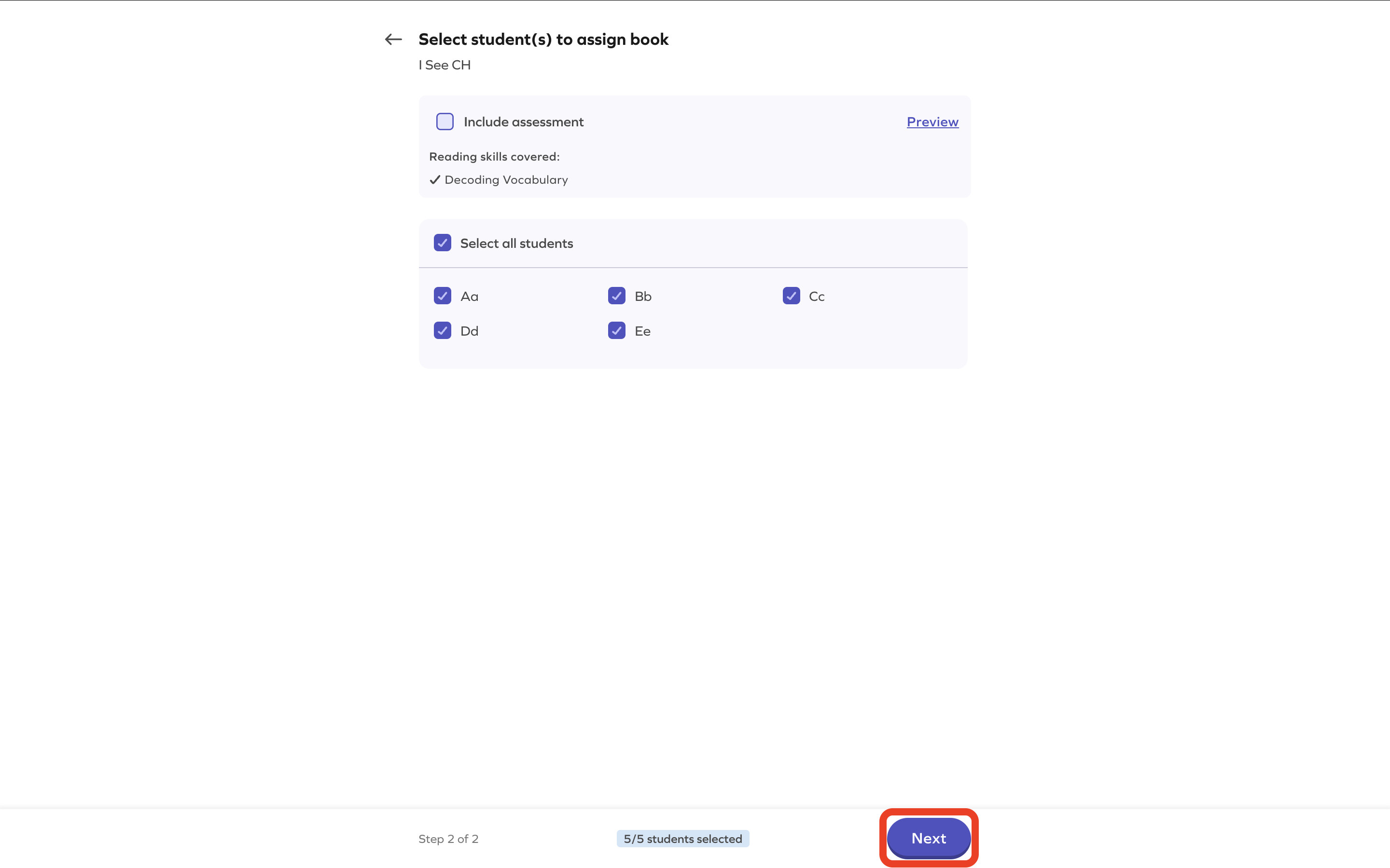Teacher > select students in books and click next.png