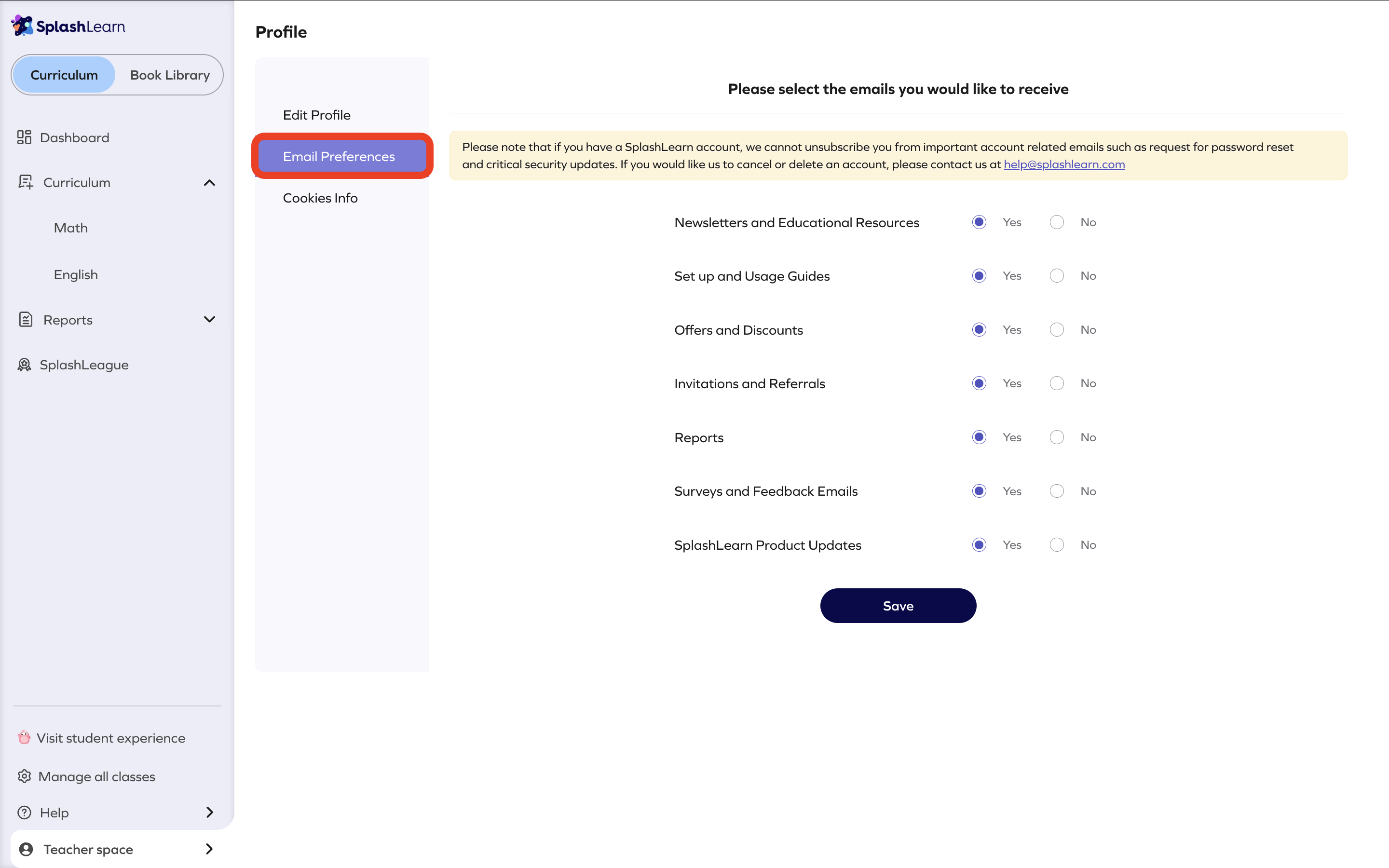 Teacher > Email preferences.png