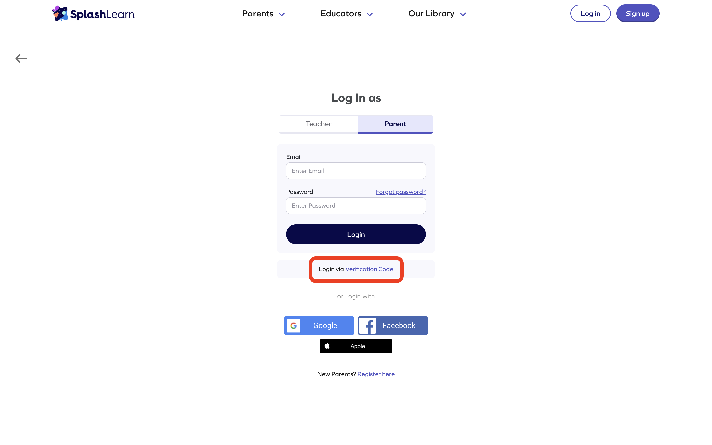 Click > Login via verification.png