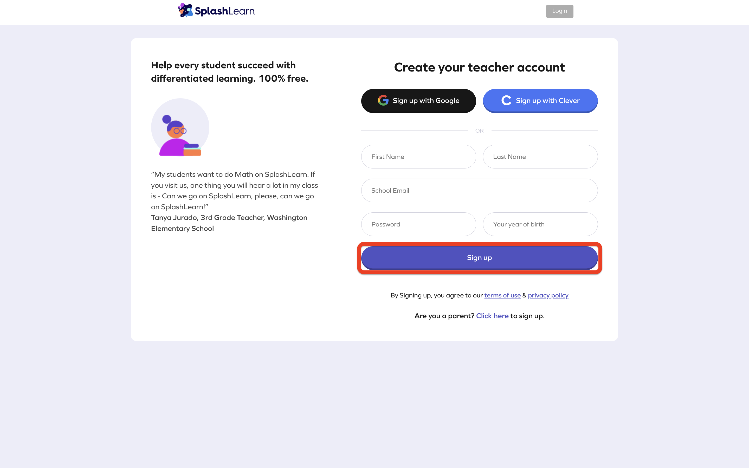 Click Signup (Teacher a:c ) .png