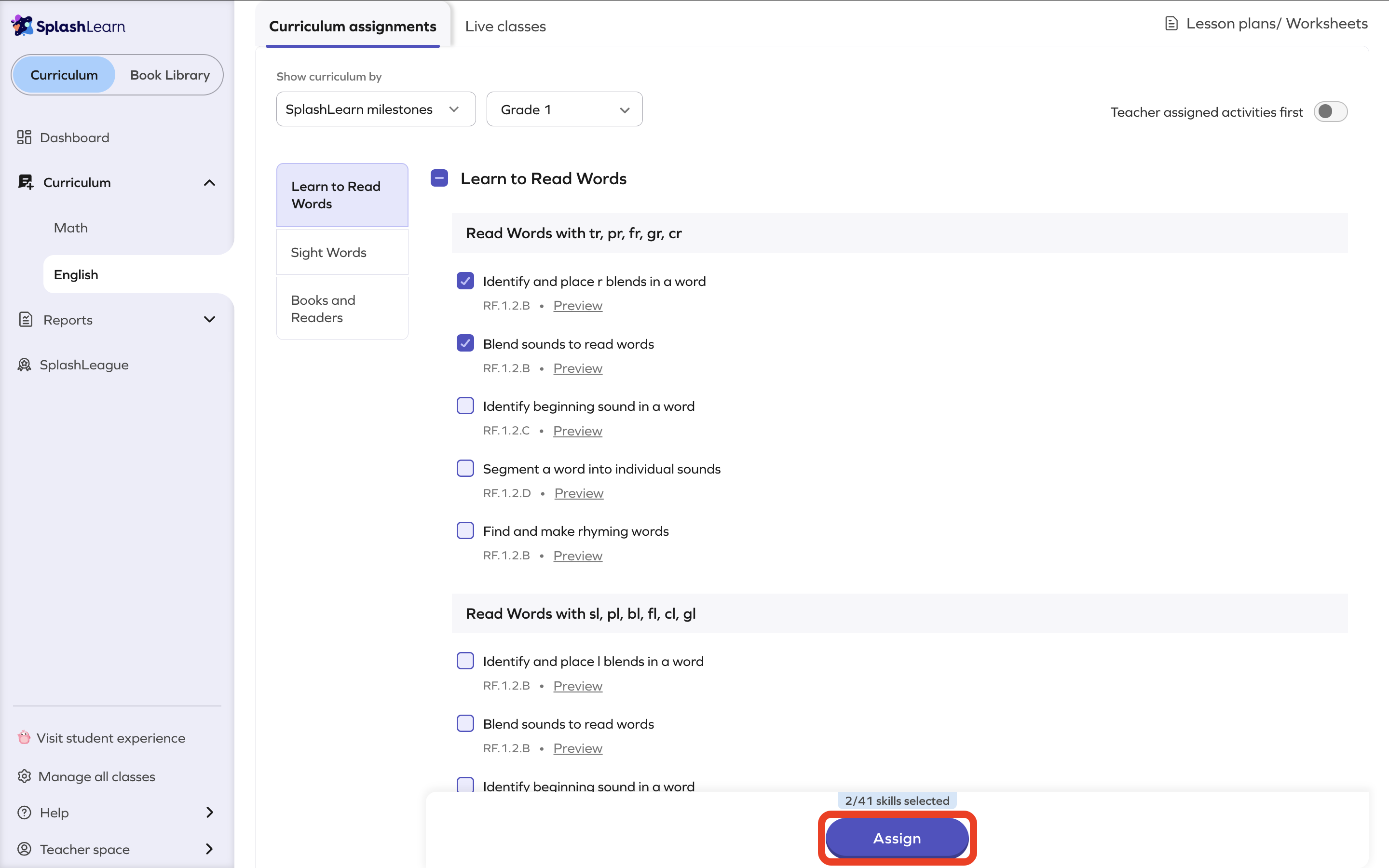 B2B ELA > Select assignment.png